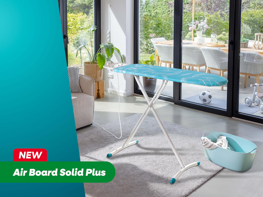 Leifheit Bügelbrett Air Board M Solid Plus, Bügelbezüge bis 120 x 38 cm