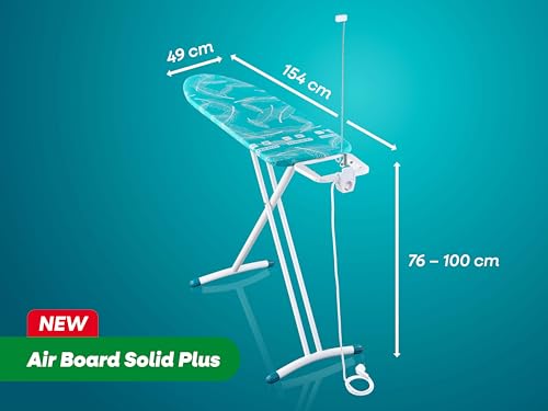 Leifheit Bügelbrett Air Board M Solid Plus, Bügelbezüge bis 120 x 38 cm