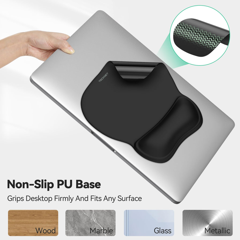 TECKNET Mauspad mit Gelkissen, ergonomisches Mousepad mit Handauflage