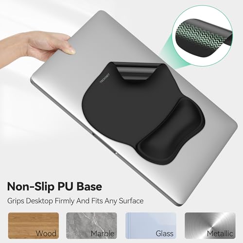 TECKNET Mauspad mit Gelkissen, ergonomisches Mousepad mit Handauflage