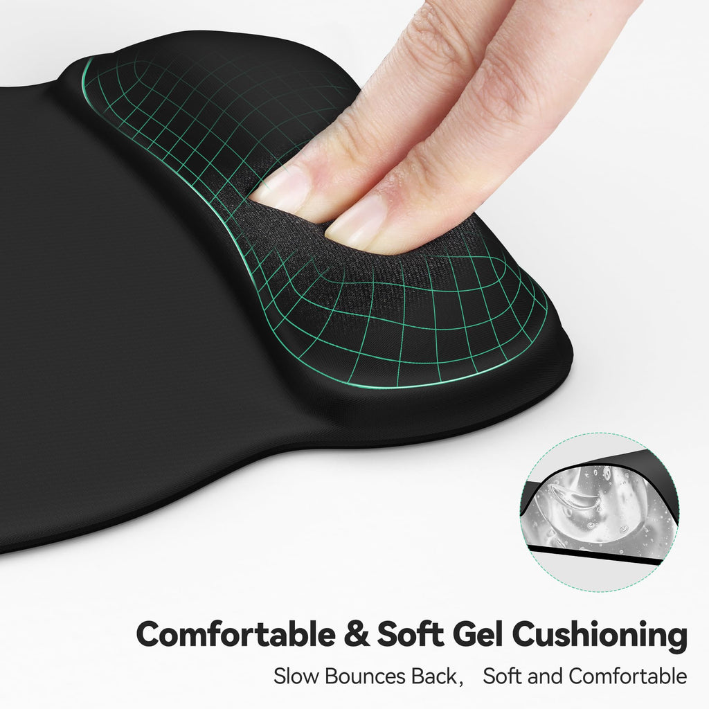 TECKNET Mauspad mit Gelkissen, ergonomisches Mousepad mit Handauflage