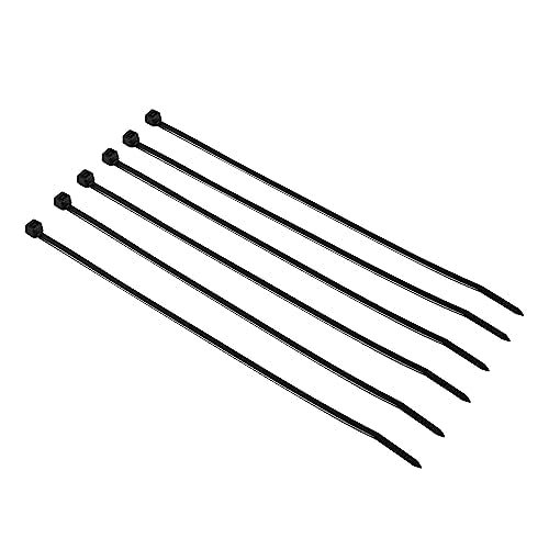 Amazon Basics Kabelbinder, verstellbar, zum Organisieren von Kabeln, 100/120/150/200/300 mm, insgesamt 500 Stück, schwarz