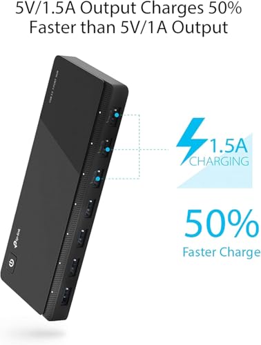 TP-Link UH700 USB 3.0 Hub mit Stromversorgung, 7-Port USB Verteiler & Splitter, idealer USB Adapter mehrfach für Windows, Mac, Chrome & Linux OS, mit Netzteil & EIN/Aus-Schalter