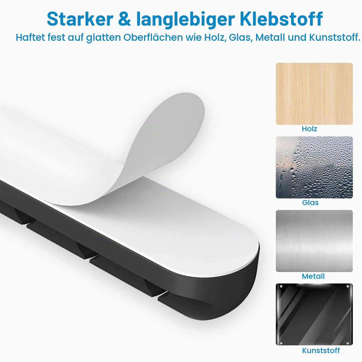 9 Stück Kabelhalter Schreibtisch mit 20 Schlitzen, Silikon Kabelclips Selbstklebend, Kabel Organizer, Schwarze Kabelorganizer Clips für kabelmanagement im Auto, Büro und Zuhause