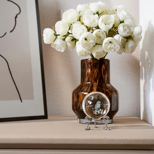 3D Laser Kristallkugel Eulen Deko - Eulen Geschenke Briefbeschwerer, Schneekugel Eule Glaskugel, Ornament, Dekorative Kugeln,60mm
