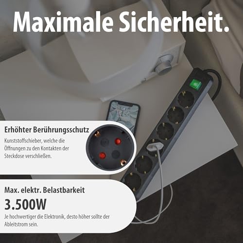 Brennenstuhl Eco-Line, Steckdosenleiste 6-Fach