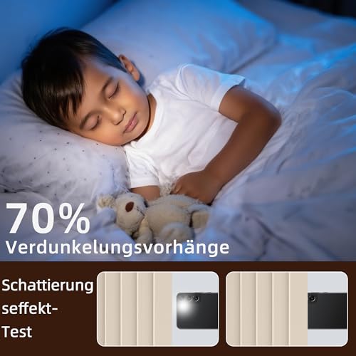 Raumteiler Vorhang Extra Breit – Trennvorhang Faltbar mit 3D Akkordeon-Design, Sichtschutz für Schlafzimmer & Büro, Raumtrenner inkl. Metallhaken & Leder-Strap (Beige, H220 x B254 cm)