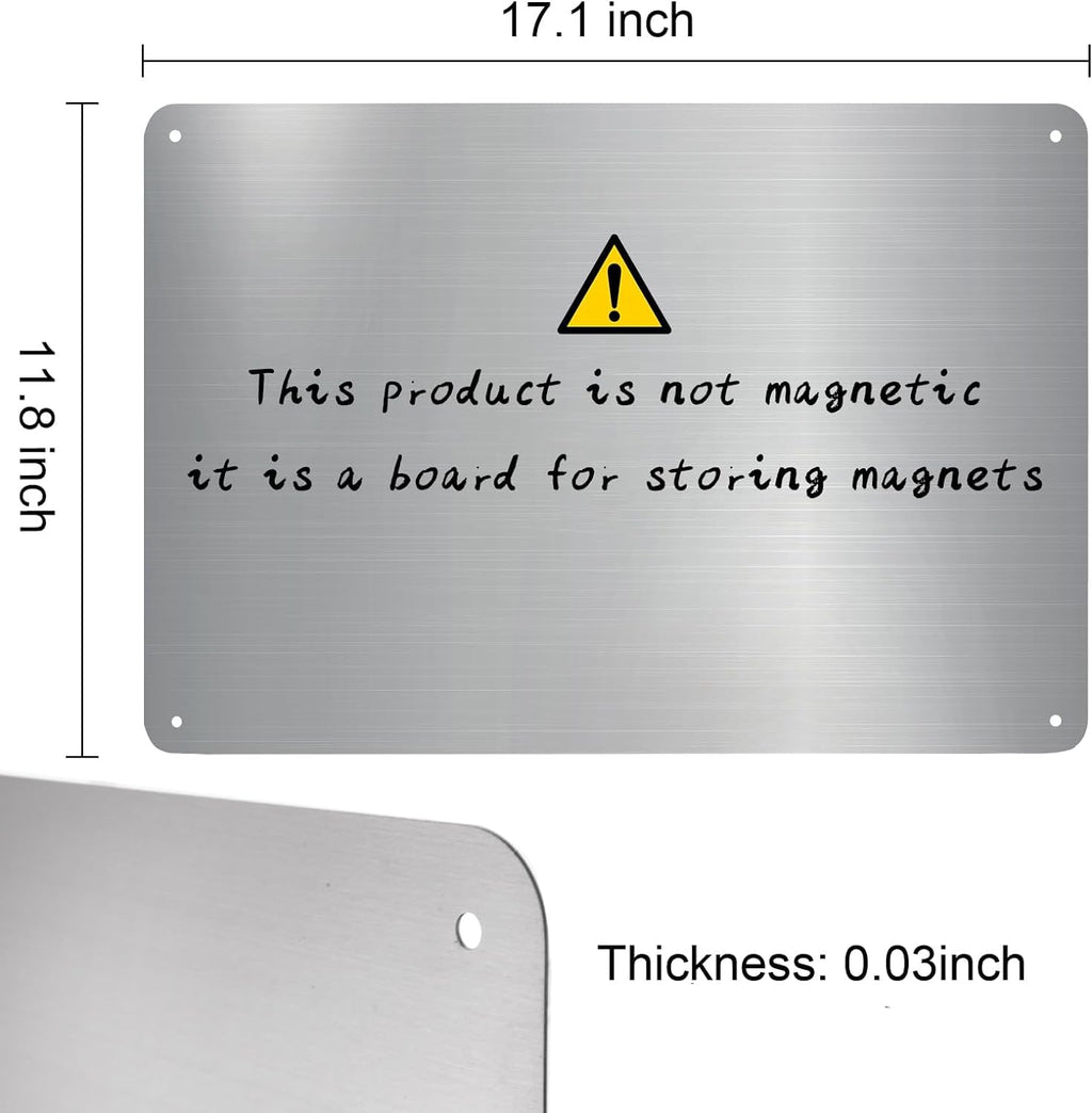 Lawei 2 Stück Magnettafel Magnetboard, 43,5 x 30 cm Magnetische Metalltafel Wandtafeln Magnetwand Magnetische Kreidetafel zum Präsentieren von Notizen, Fotos, Gewürzgläsern