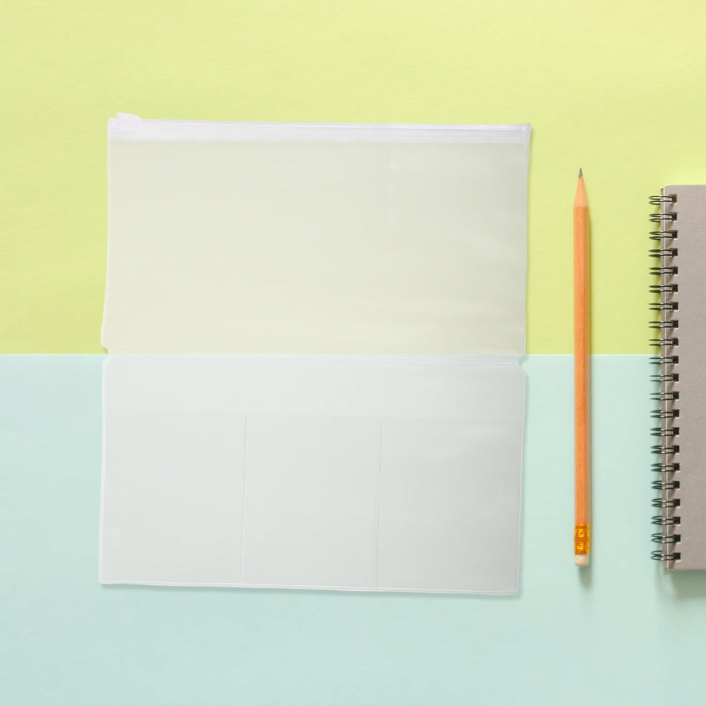6 Stück Matte Pvc Einsteckhülle für Notizbücher mit Reißverschluss