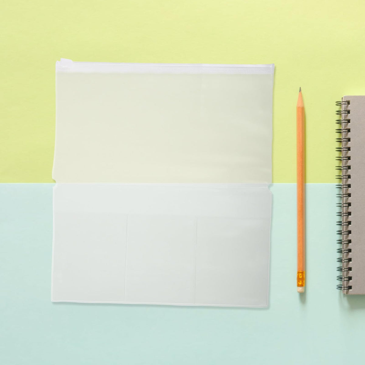 6 Stück Matte Pvc Einsteckhülle für Notizbücher mit Reißverschluss