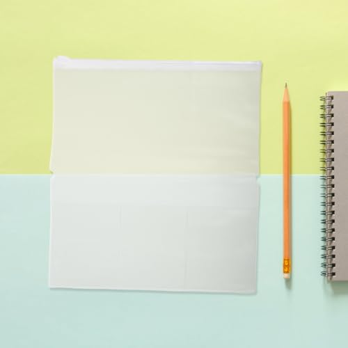 6 Stück Matte Pvc Einsteckhülle für Notizbücher mit Reißverschluss
