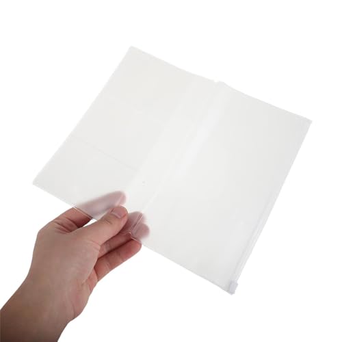 6 Stück Matte Pvc Einsteckhülle für Notizbücher mit Reißverschluss