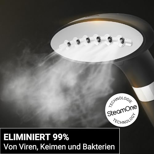 SteamOne Vertikaler Dampfglätter Steamer Schwarz 1800W - 1,8L