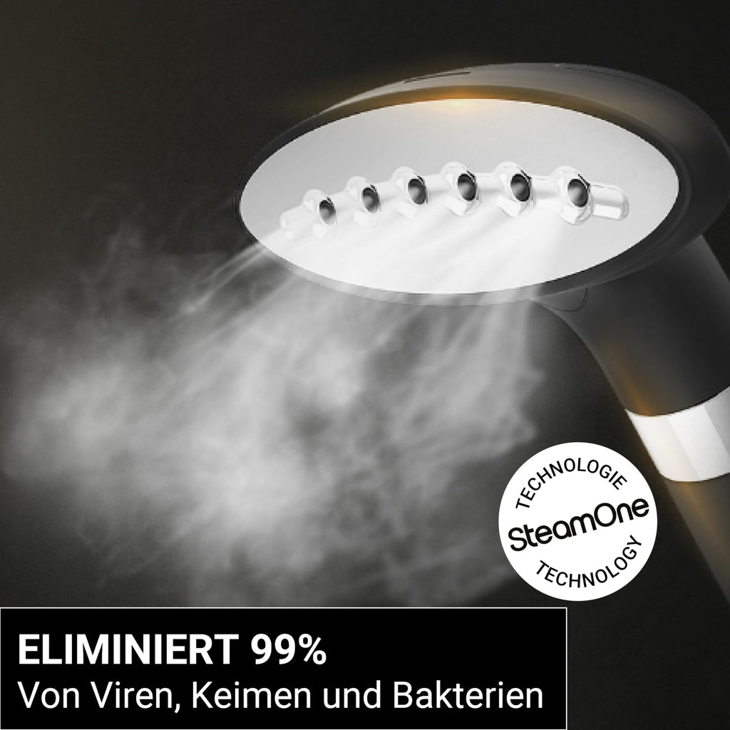 SteamOne Vertikaler Dampfglätter Steamer Schwarz 1800W - 1,8L