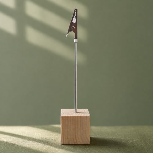 Fotohalter mit Klammern 32 Stück Naturholzfarbe Tischkartenhalter Holz Kartenständer Sitzkartenhalter Memo Clip Halter Zettelhalter für Foto Karte Notiz Buffet Hochzeit Event Büro Deko