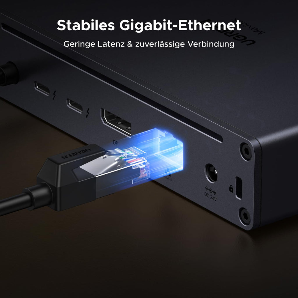 UGREEN Maxidok Thunderbolt 5 Dock 6K@60Hz/4K@120Hz für TBT5/4-Laptop