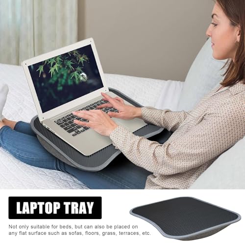 Laptopkissen Knietablett, Laptopkissen, Laptop Unterlage Schoß Kissen bis zu 13 Zoll, Laptop Ständer mit Kissen, Tragbare Kissentablett Knietablett für Bequeme Arbeit im Bett oder auf dem Sofa
