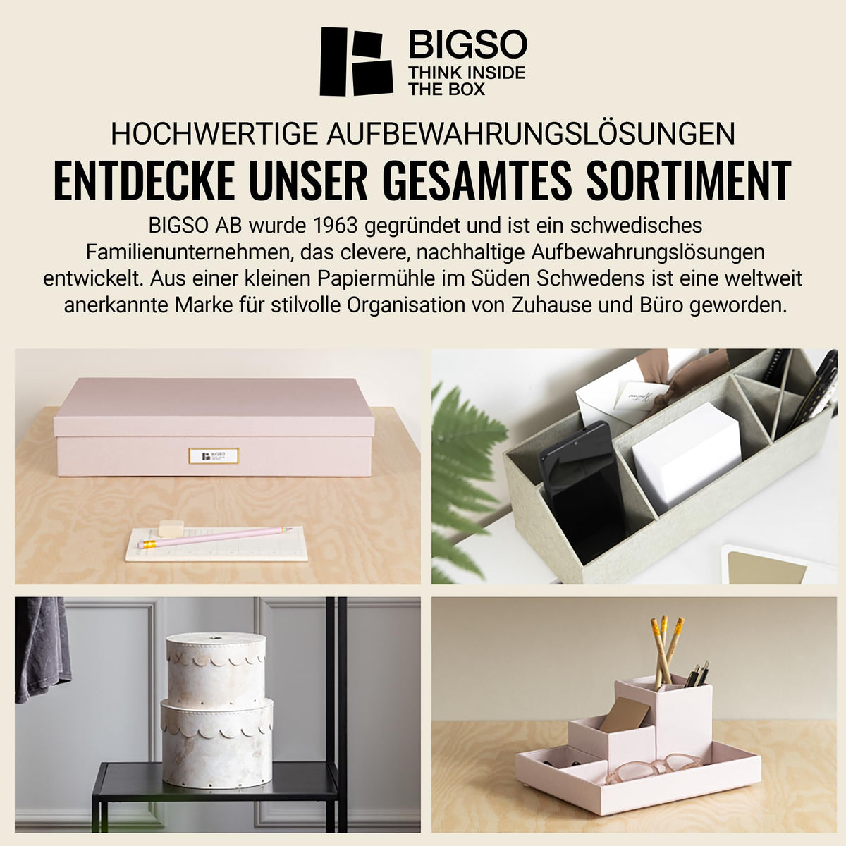BIGSO VENDELA Schreibtisch Organizer mit 7 Fächern und Schublade – Ablagebox aus Faserplatte und Papier in Leinenoptik – Schreibtischset für Büromaterial – mintgrün