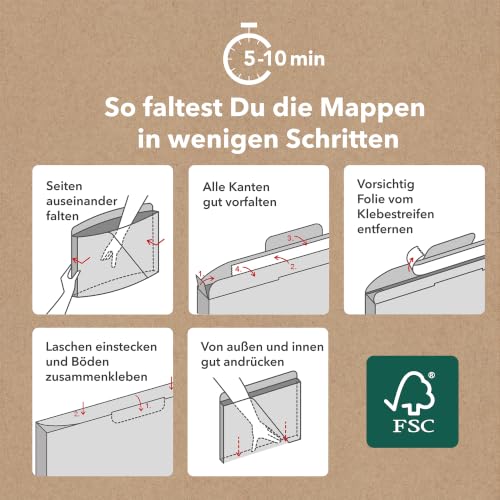 Rotho MyPaper Dokumentenablage, Schreibtisch-Organizer, Dokumentenhalter, Briefablage, Postfach, Papierfach, Weiss/Rot