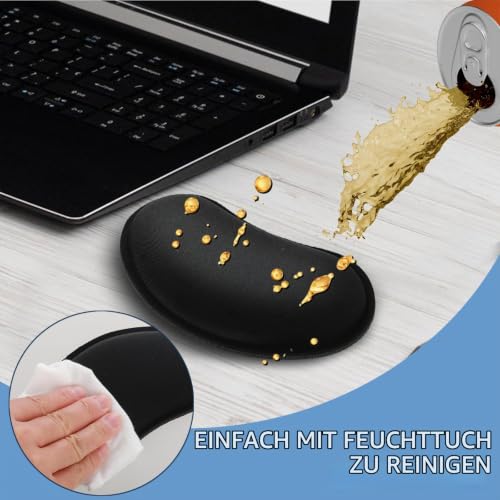 2 Stk Handballenauflage,Maus-Handgelenkauflage,Ergonomisches Mousepad,Mouse Wrist Rest,Rutschfest Handauflage Maus mit Memory-Schaum,zurentlastung Handgelenks,Gelkissen Mousepad für Büro Schule Zuhau