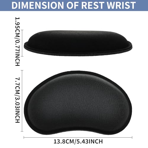 2 Stk Handballenauflage,Maus-Handgelenkauflage,Ergonomisches Mousepad,Mouse Wrist Rest,Rutschfest Handauflage Maus mit Memory-Schaum,zurentlastung Handgelenks,Gelkissen Mousepad für Büro Schule Zuhau