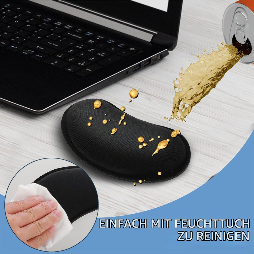 2 Stk Handballenauflage,Maus-Handgelenkauflage,Ergonomisches Mousepad,Mouse Wrist Rest,Rutschfest Handauflage Maus mit Memory-Schaum,zurentlastung Handgelenks,Gelkissen Mousepad für Büro Schule Zuhau
