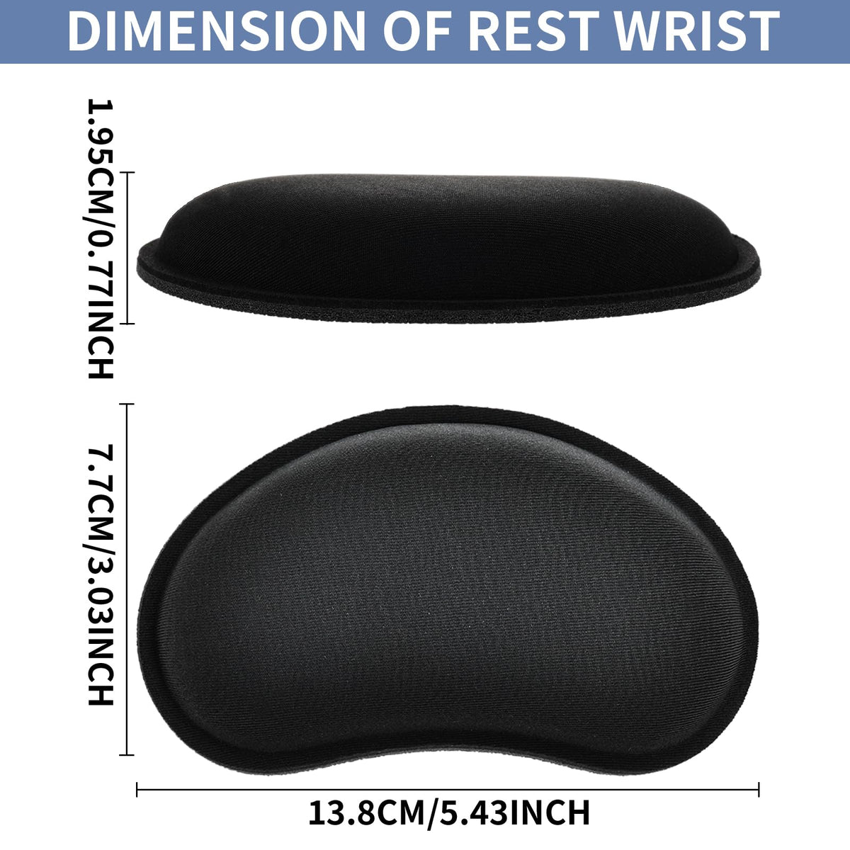 2 Stk Handballenauflage,Maus-Handgelenkauflage,Ergonomisches Mousepad,Mouse Wrist Rest,Rutschfest Handauflage Maus mit Memory-Schaum,zurentlastung Handgelenks,Gelkissen Mousepad für Büro Schule Zuhau