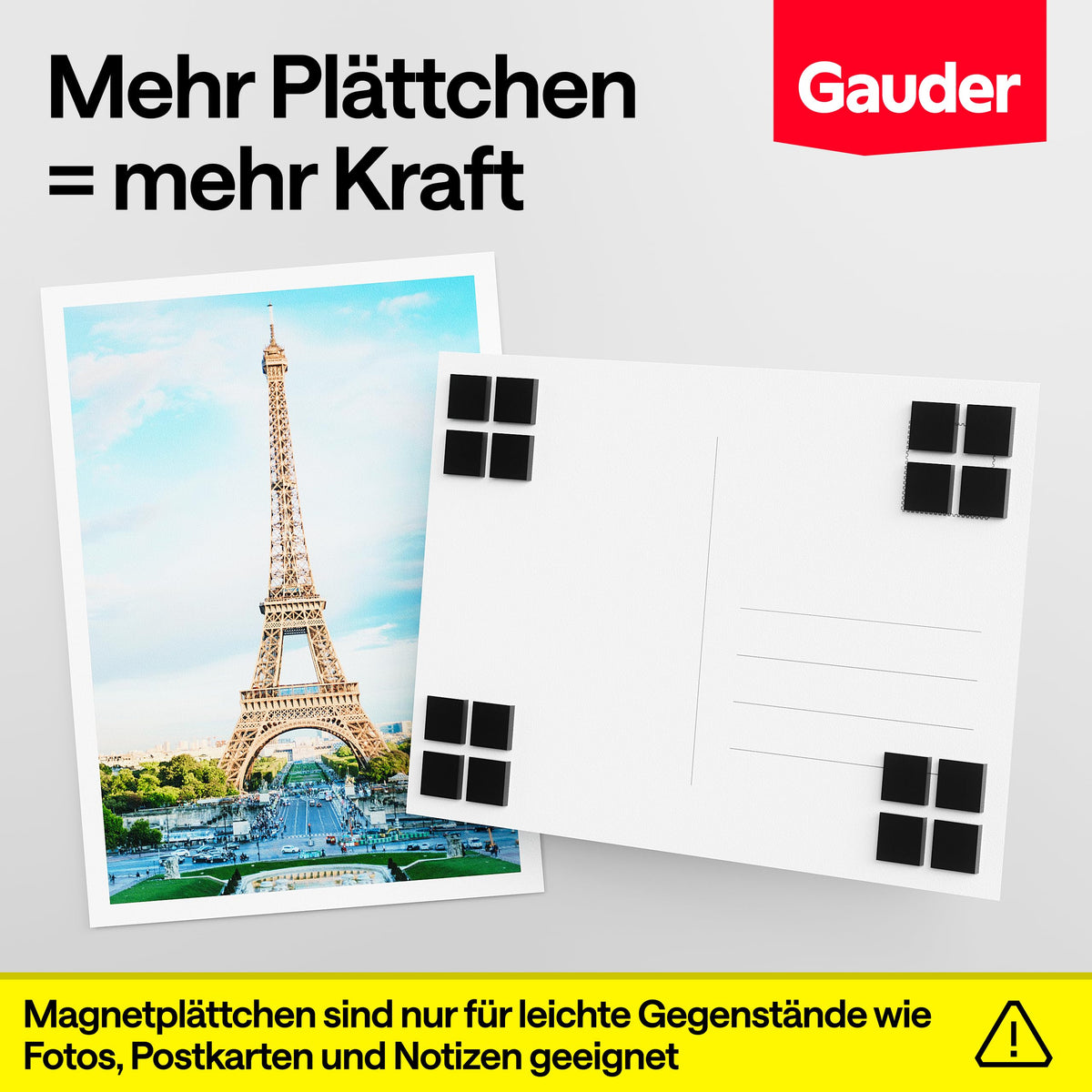 GAUDER Magnete zum Kleben, Magnetplättchen (10x10x2mm - 250 STK)