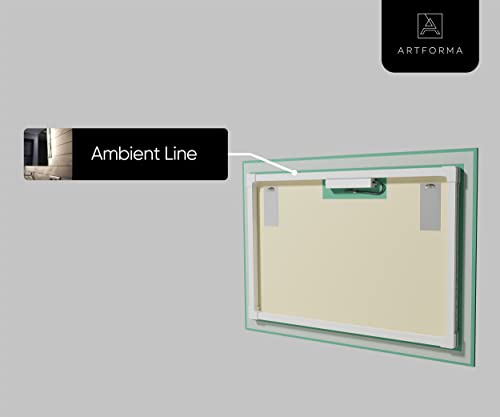 Artforma Badspiegel mit Beleuchtung - Led Spiegel Bad - 120x70 - Badezimmerspiegel Nach Maß - auf Individuelle Bestellung Gefertigt - Modernes Design - Ohne Rahmen