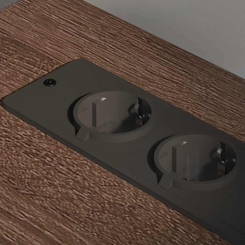 Büro-Aufbewahrungsschrank Braun Eiche 61x46x67 cm Holzwerkstoff mit Ladestation Robuster Stahlrahmen 4 Fächer 3 Regalböden Modernes Design für Homeoffice Büro Wohnzimmer Flur