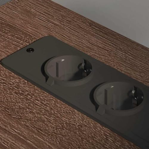 Büro-Aufbewahrungsschrank Braun Eiche 61x46x67 cm Holzwerkstoff mit Ladestation Robuster Stahlrahmen 4 Fächer 3 Regalböden Modernes Design für Homeoffice Büro Wohnzimmer Flur