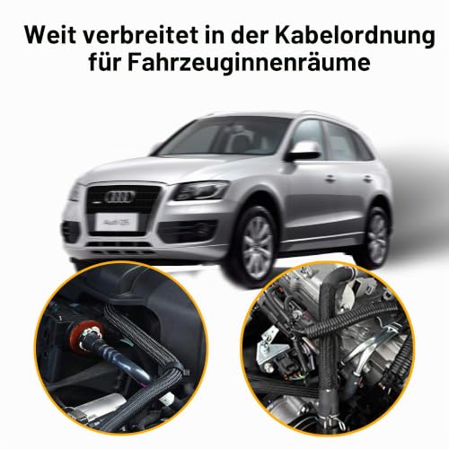 6 m selbstschließender Kabelschlauch, 5 mm, mit Schrumpfschlauch