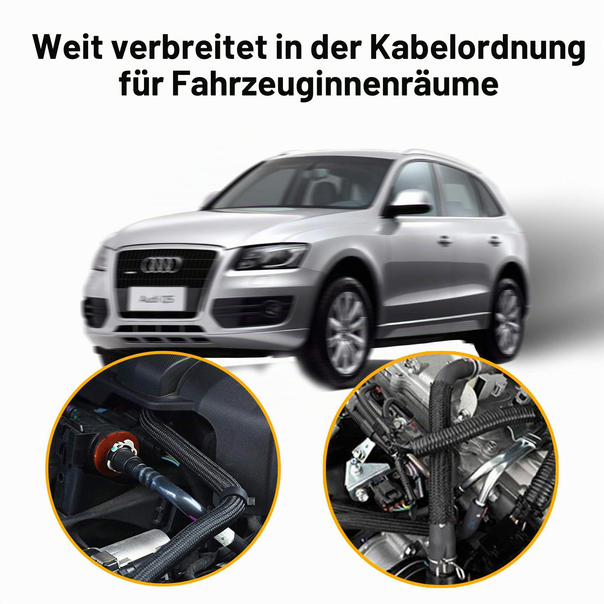 6 m selbstschließender Kabelschlauch, 5 mm, mit Schrumpfschlauch