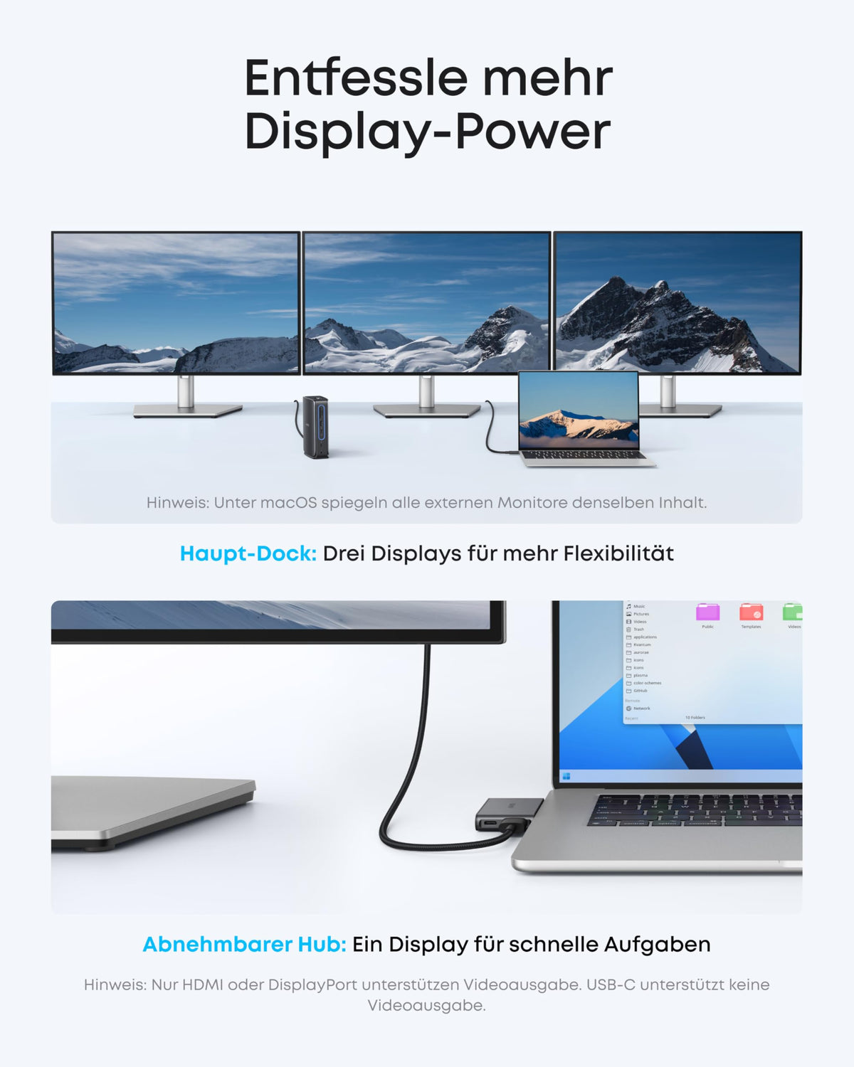 Anker Nano Laptop Dock, 13-in-1 USB-C Triple-Display (2× HDMI, 1× DP)