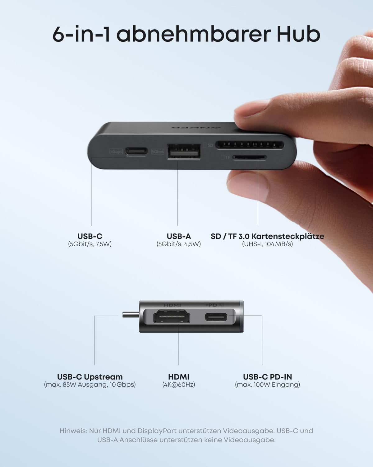 Anker Nano Laptop Dock, 13-in-1 USB-C Triple-Display (2× HDMI, 1× DP)