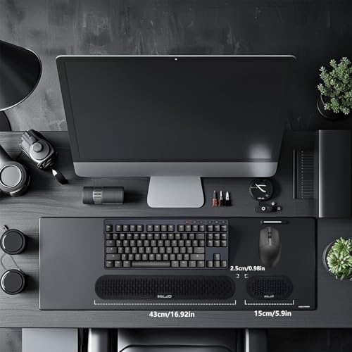 ELZO Handgelenkauflage für Tastatur und Maus, Ergonomisches Wrist Rest Memory Foam Handgelenkstützen Set, für Büro, Computer, Laptop, rutschfeste und Anti-Sehnenscheidenprobleme, komfortables Tippen