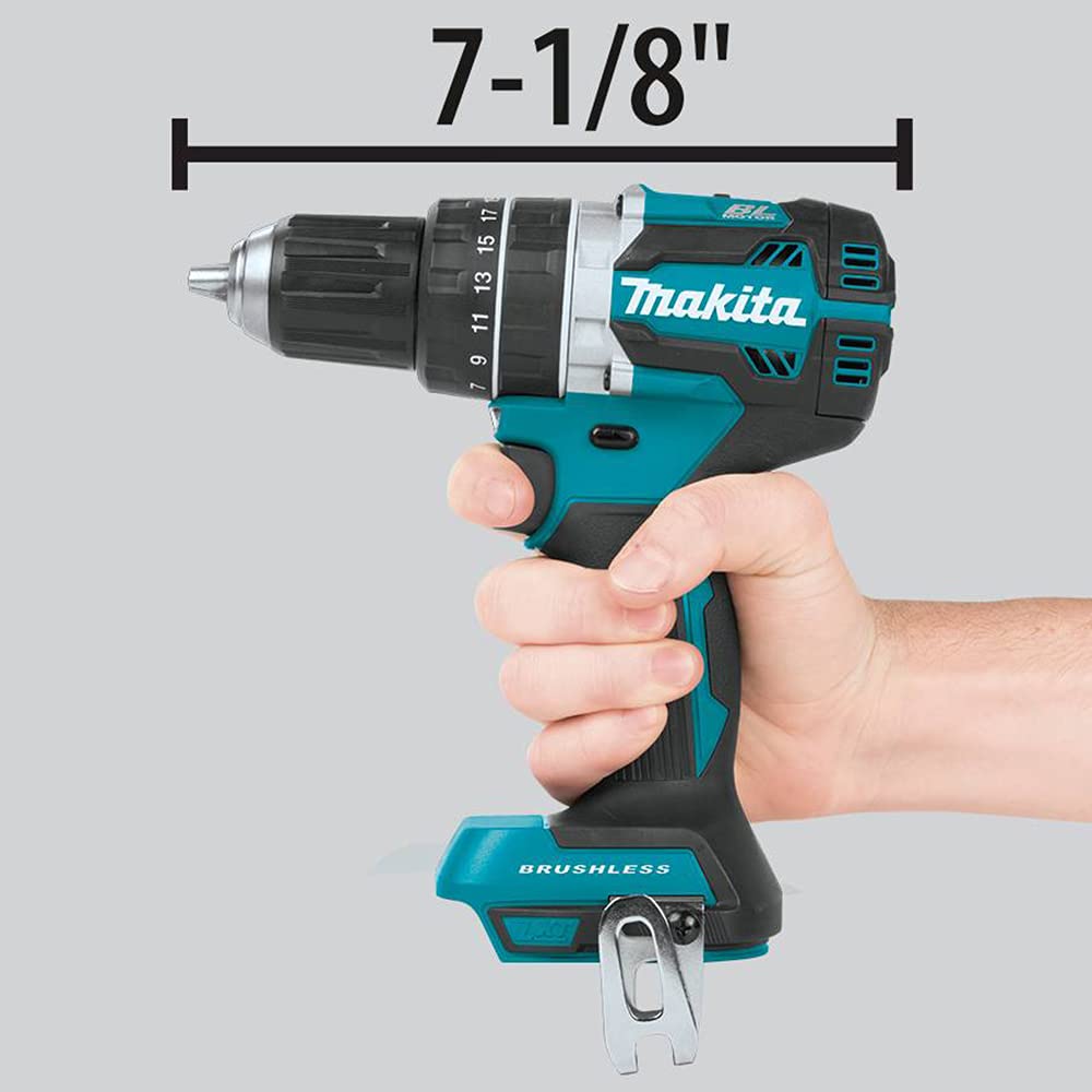 Makita DHP484Z Akku Schlagbohrschrauber, 18 V, Nur Gerät, Batteriebetrieben, Standard, Blau