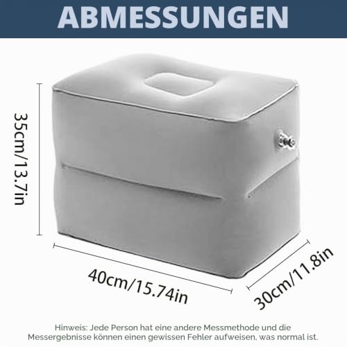 Bandscheibenwürfel Aufblasbar, Stufenlagerungswürfel, Entspannungswürfel, Höhenverstellbar, Aufblasbare Fußstütze Kissen für Reisen Auto, Zuhause und Büro, Zum Schlafen auf Langen Flügen