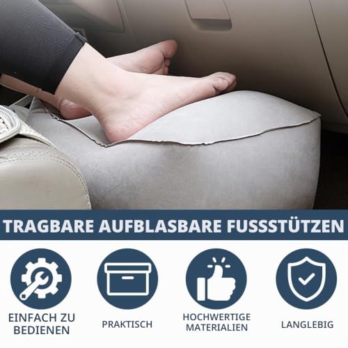 Bandscheibenwürfel Aufblasbar, Stufenlagerungswürfel, Entspannungswürfel, Höhenverstellbar, Aufblasbare Fußstütze Kissen für Reisen Auto, Zuhause und Büro, Zum Schlafen auf Langen Flügen