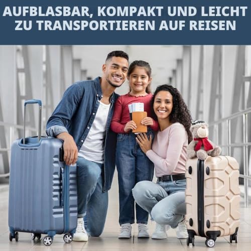 Bandscheibenwürfel Aufblasbar, Stufenlagerungswürfel, Entspannungswürfel, Höhenverstellbar, Aufblasbare Fußstütze Kissen für Reisen Auto, Zuhause und Büro, Zum Schlafen auf Langen Flügen