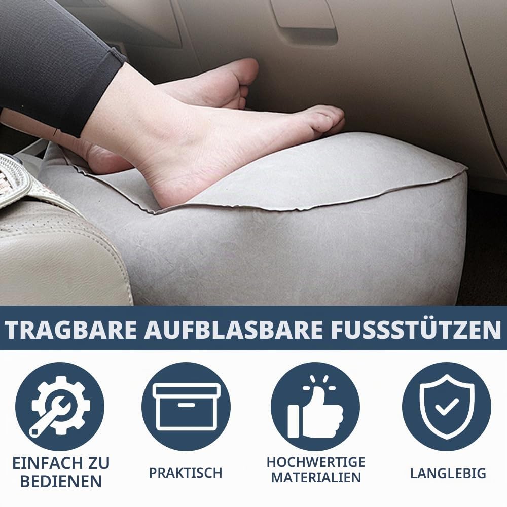 Bandscheibenwürfel Aufblasbar, Stufenlagerungswürfel, Entspannungswürfel, Höhenverstellbar, Aufblasbare Fußstütze Kissen für Reisen Auto, Zuhause und Büro, Zum Schlafen auf Langen Flügen