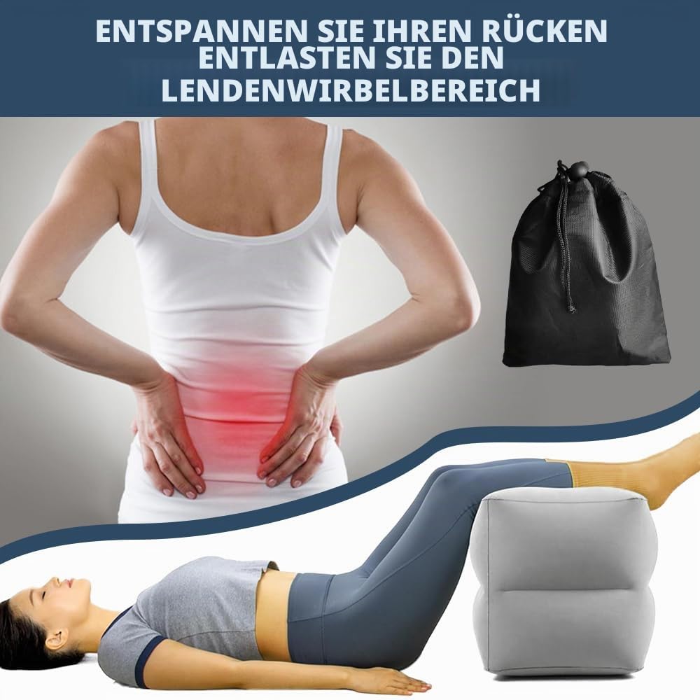Bandscheibenwürfel Aufblasbar, Stufenlagerungswürfel, Entspannungswürfel, Höhenverstellbar, Aufblasbare Fußstütze Kissen für Reisen Auto, Zuhause und Büro, Zum Schlafen auf Langen Flügen
