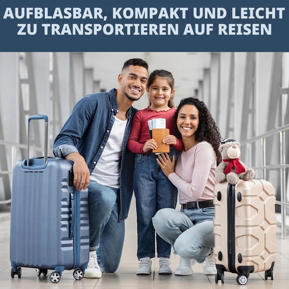 Bandscheibenwürfel Aufblasbar, Stufenlagerungswürfel, Entspannungswürfel, Höhenverstellbar, Aufblasbare Fußstütze Kissen für Reisen Auto, Zuhause und Büro, Zum Schlafen auf Langen Flügen
