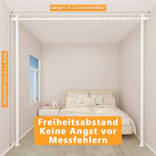 Raumteiler Ohne Bohren,Verstellbar 122-310cm (H) 71-178cm (B)