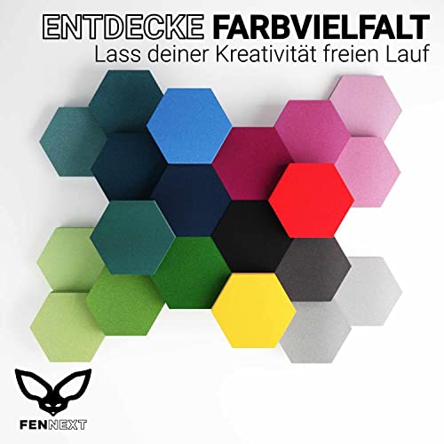 Schallabsorber Akustikpaneele [8 Stk.] für spürbar reduzierte Geräusche I Modernes Akustikbild aus Hexagon Akustikplatten I Unbedenkliche Wand Paneele hergestellt in der EU I 3D Panels