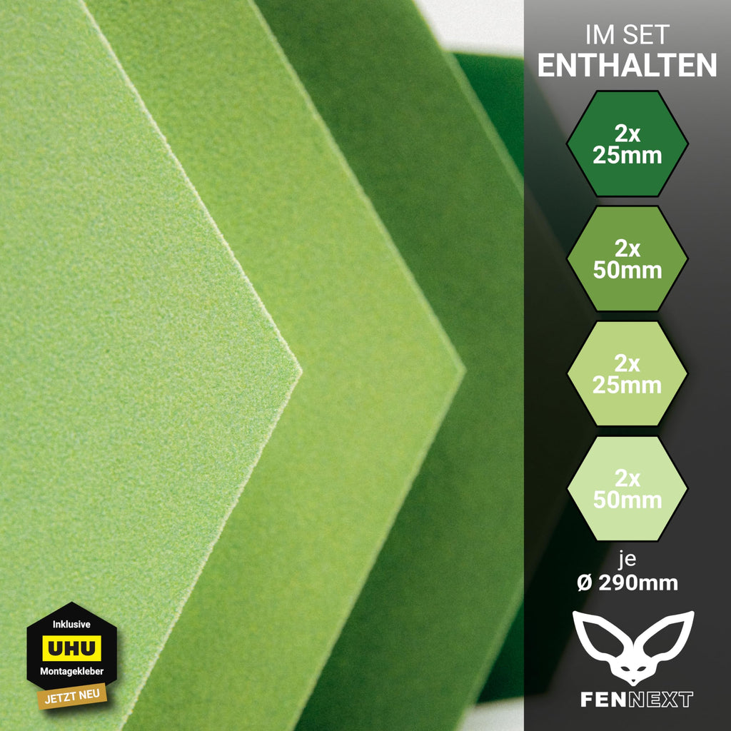 Schallabsorber Akustikpaneele [8 Stk.] für spürbar reduzierte Geräusche I Modernes Akustikbild aus Hexagon Akustikplatten I Unbedenkliche Wand Paneele hergestellt in der EU I 3D Panels