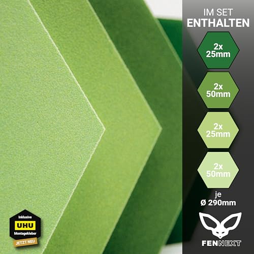 Schallabsorber Akustikpaneele [8 Stk.] für spürbar reduzierte Geräusche I Modernes Akustikbild aus Hexagon Akustikplatten I Unbedenkliche Wand Paneele hergestellt in der EU I 3D Panels