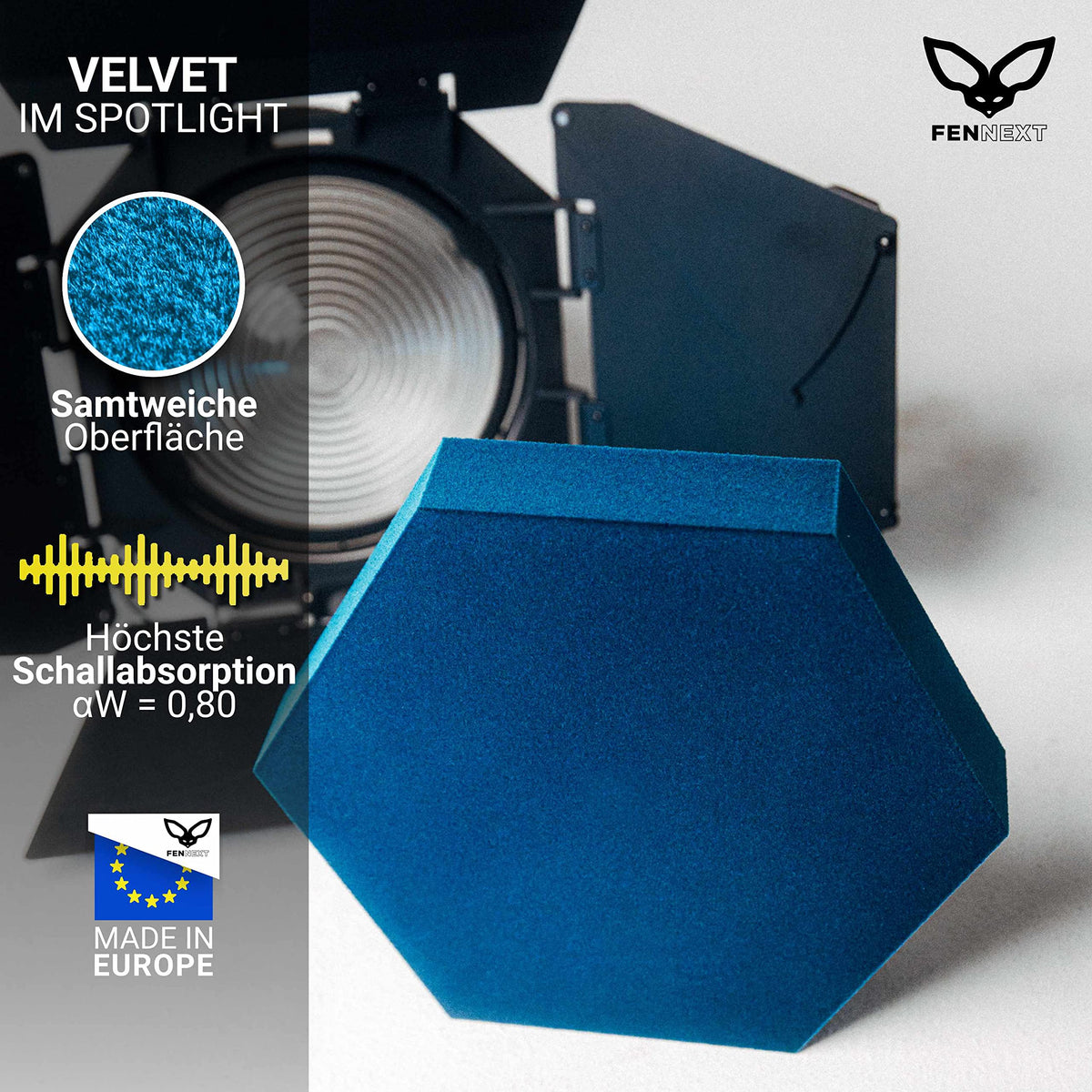 Schallabsorber Akustikpaneele [8 Stk.] für spürbar reduzierte Geräusche I Modernes Akustikbild aus Hexagon Akustikplatten I Unbedenkliche Wand Paneele hergestellt in der EU I 3D Panels