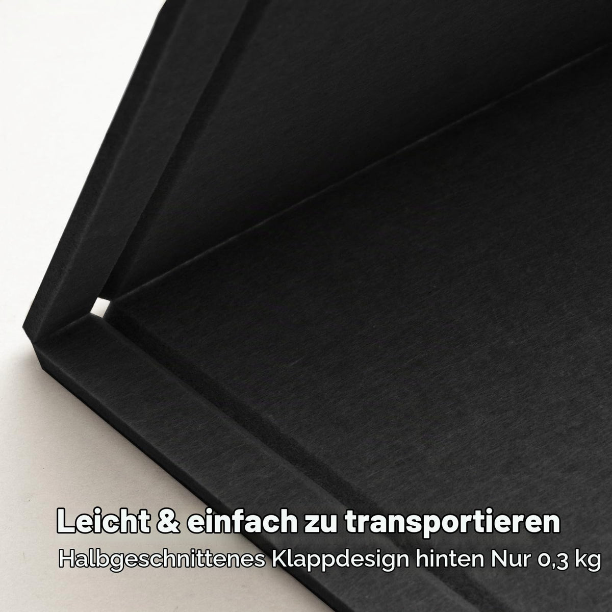 Lightomorrow Pinnwand, 60 x 45 cm Filztafel - Dekorative Pinnwand Korktafel Alternative für Wand, Faltbar Selbstklebend Vision Board Gebetstafel mit 20 Pinnnadeln - Schwarz