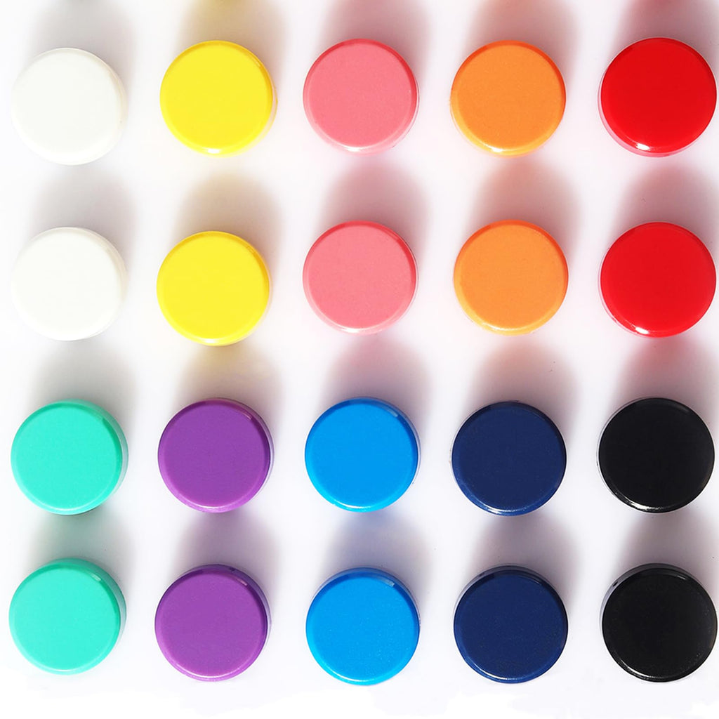 Magnete für Magnettafel, 20 Stück Stark Runde Mini Bunt Kühlschrank